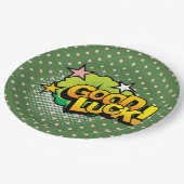 Viel Glück Pappteller (Schrägansicht)