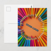 Viel Glück Pencils Back-to-School Postkarte (Vorne/Hinten)