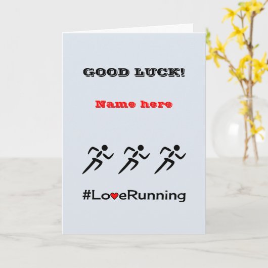 Viel Glück personalisierter Sportler Karte (Gelbe Blume)