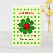 Viel Glück personalisiertes Viel Gluck Karte (Gelbe Blume)