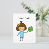 viel Glück Postkarte (Stehend Vorderseite)