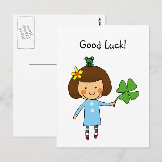 viel Glück Postkarte (Vorne/Hinten)