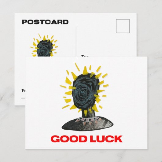 Viel Glück Postkarte (Vorne/Hinten)