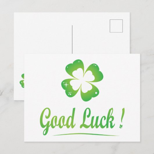 viel Glück Postkarte (Vorne/Hinten)