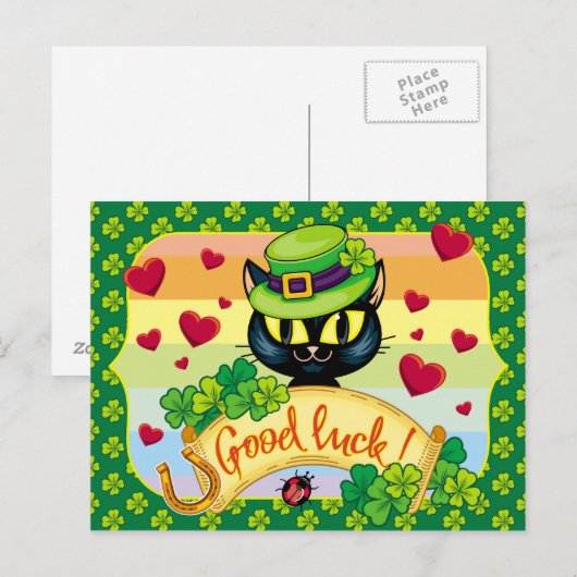 viel Glück! Postkarte (Vorne/Hinten)