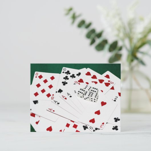 Viel Glück Postkarte (Stehend Vorderseite)