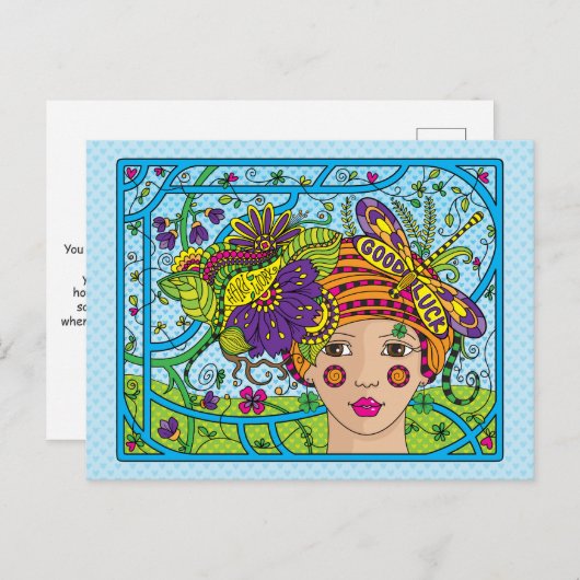 Viel Glück_ Postkarte (Vorne/Hinten)