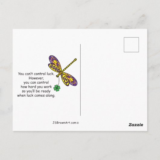 Viel Glück_ Postkarte (Rückseite)