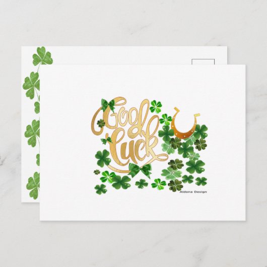 Viel Glück Postkarte (Vorne/Hinten)