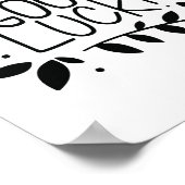 Viel Glück Print Quotes, Zuhause Décor Prints Poster (Ecke)