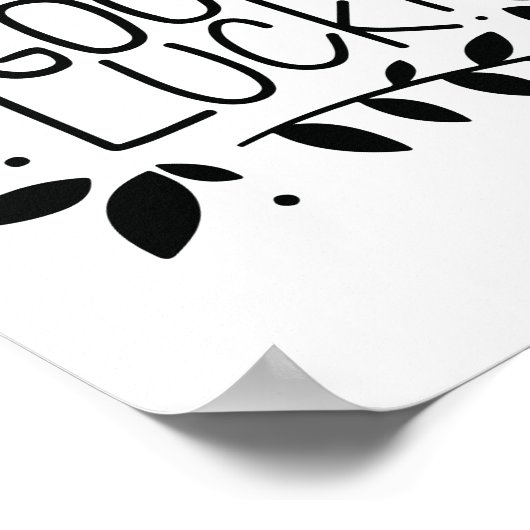 Viel Glück Print Quotes, Zuhause Décor Prints Poster (Ecke)