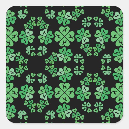 Viel Glück Quadratischer Aufkleber (Vorderseite)