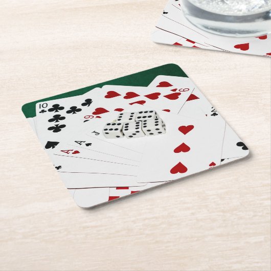 Viel Glück Rechteckiger Pappuntersetzer (angewinkelt)