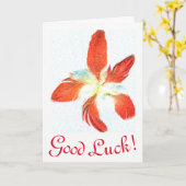 Viel Glück, Red Feathers Grußkarte Karte (Gelbe Blume)