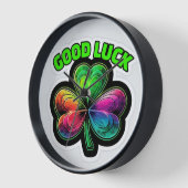 Viel Glück-Regenbogenklee Uhr (Winkel)
