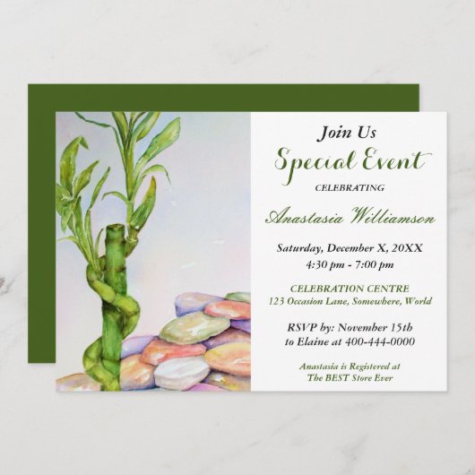 VIEL GLÜCK RETIREMENT PARTY EREIGNIS EINLADUNG (Vorne/Hinten)