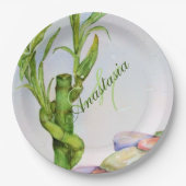 VIEL GLÜCK RETIREMENT PARTY MONOGRAMM PAPPTELLER (Vorderseite)