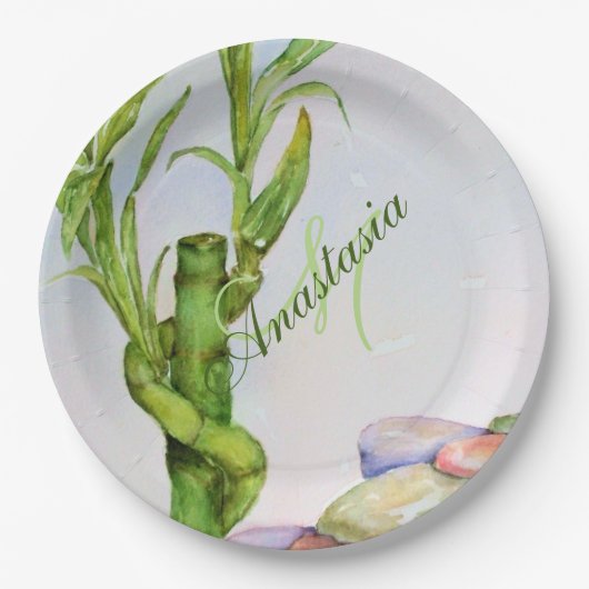 VIEL GLÜCK RETIREMENT PARTY MONOGRAMM PAPPTELLER (Vorderseite)