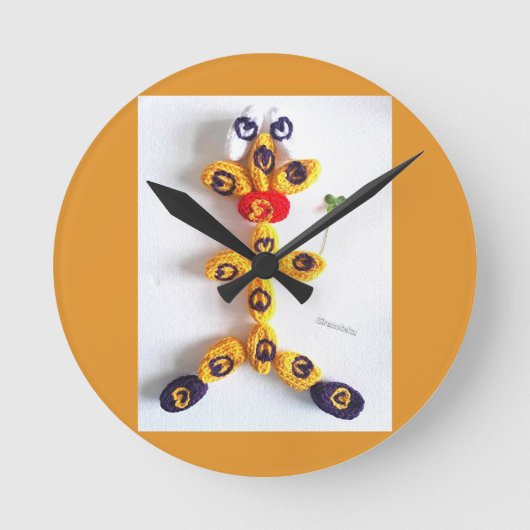 Viel Glück Runde Wanduhr (Vorderseite)