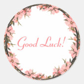 Viel Glück Runder Aufkleber (Vorderseite)