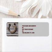 Viel Glück Rustic Horseshoe Design Labels (Insitu)