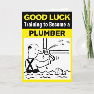 Viel Glück-Schulung für Trainee Plumber als Klempn Karte