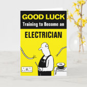 Viel Glück-Schulung zum Elektriker Karte (Gelbe Blume)