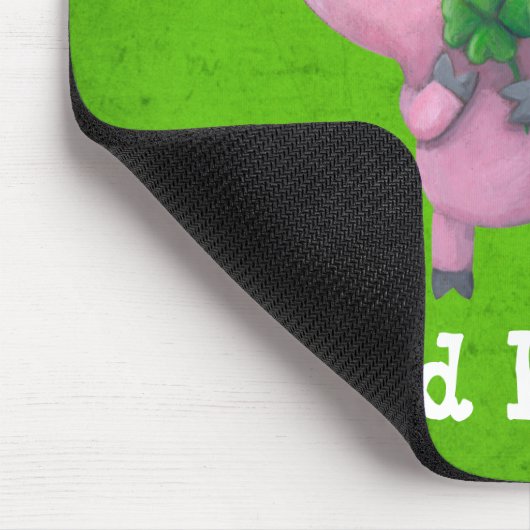 Viel Glück-Schwein Mousepad (Ecke)