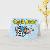 viel Glück - skydive Tandem der Kühe Karte (Gelbe Blume)