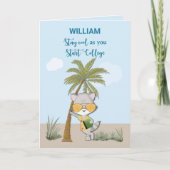 Viel Glück Starting Uni Individuelle Name Funny Co Karte (Vorderseite)