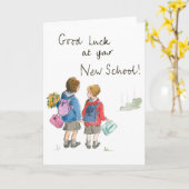 Viel Glück - Startschule Karte (Gelbe Blume)