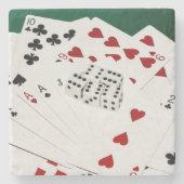 Viel Glück Steinuntersetzer (Vorderseite)