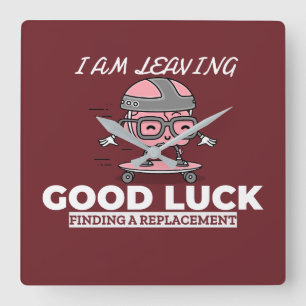 Viel Glück Suchen eines Ersatzgeräts - Gehirndesig Quadratische Wanduhr