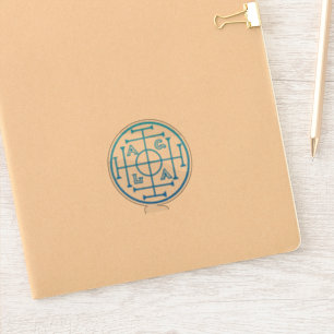 Viel Glück-Symbol, antikes Heidsymbol, Zauber gut Aufkleber