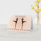 Viel Glück-Tänzer Karte (Gelbe Blume)