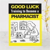 Viel Glück Training zum Apotheker Karte (Gelbe Blume)
