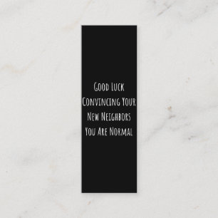 Viel Glück überzeugen Sie Ihre neuen Nachbarn Treuekarte