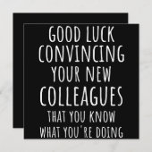 Viel Glück überzeugt neue Mitarbeiter von Ihnen Save The Date (Vorne/Hinten)