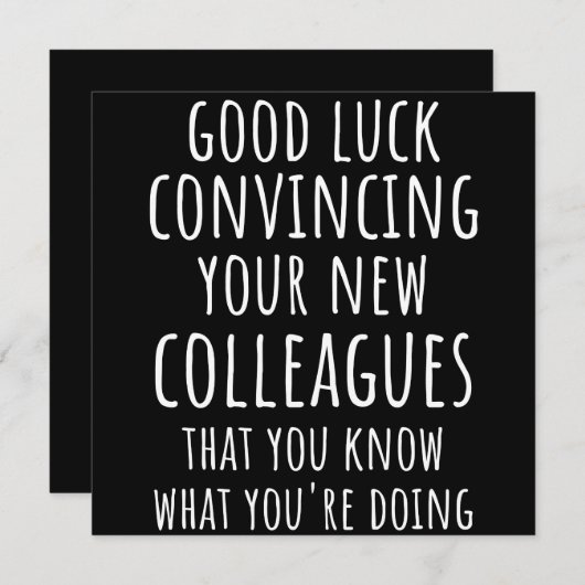 Viel Glück überzeugt neue Mitarbeiter von Ihnen Save The Date (Vorne/Hinten)