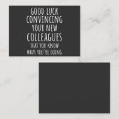 Viel Glück überzeugt neue Mitarbeiter von Ihnen Visitenkarte (Vorne/Hinten)