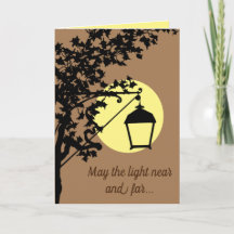 Viel Glück und Ermutigung, Vintage Lampe und Mond