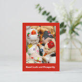 viel Glück und Wohlstand, japanische Babys 1 Postkarte (Stehend Vorderseite)