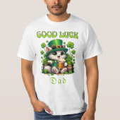Viel Glück Vater Kleeblatts St Patrick's Day Beer  T-Shirt (Vorderseite)