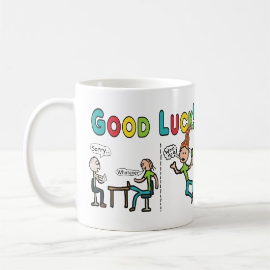 Viel Glück Verlassend Arbeit Kaffeetasse (Links)