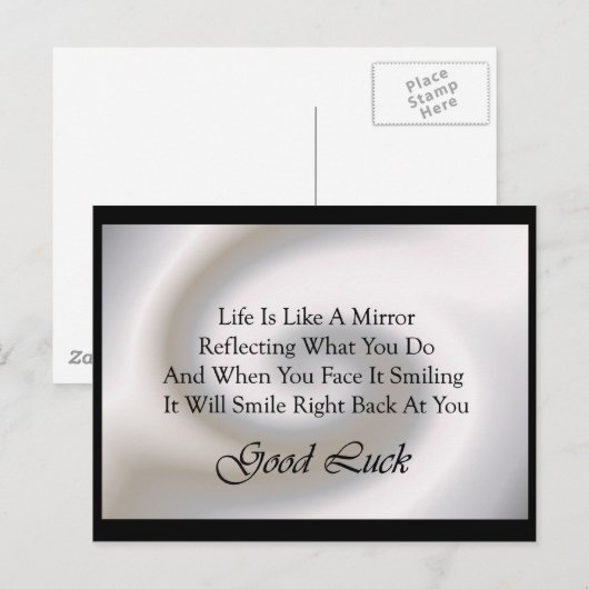 Viel Glück Verse Postkarte (Vorne/Hinten)