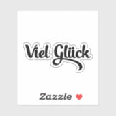 Viel Glück | Viel Glück Deutsch Aufkleber (Blatt)