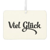 Viel Glück | Viel Glück Deutsch Autolufterfrischer (Rückseite)