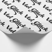 Viel Glück | Viel Glück Deutsch Geschenkpapier (Ecke)