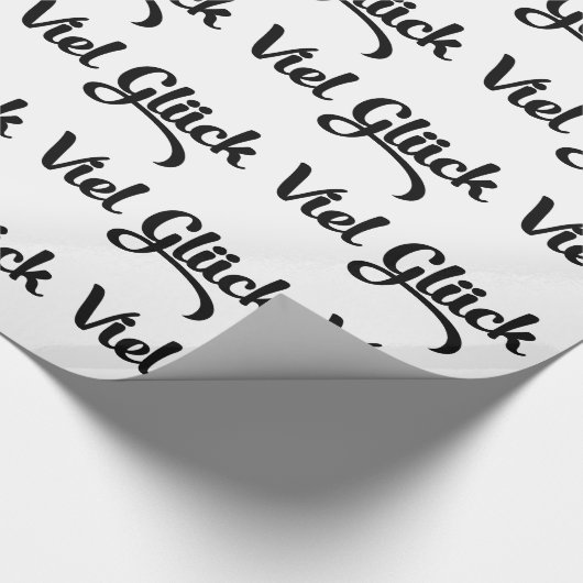 Viel Glück | Viel Glück Deutsch Geschenkpapier (Ecke)