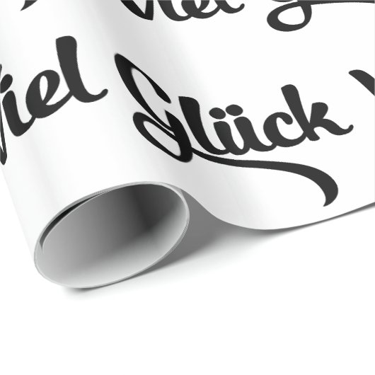Viel Glück | Viel Glück Deutsch Geschenkpapier (Rolleneckpunkt)